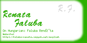 renata faluba business card